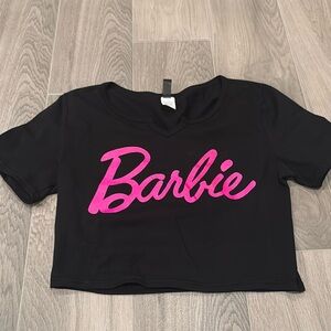 JNK Girls Black Cropped Barbie T-Shirt Size L
